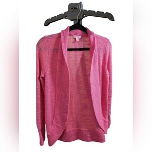 Lilly Pulitzer sz S Pink Open Cardigan